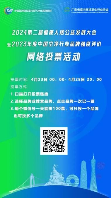 2023年度中国空净品牌强度评价网络投票今日启动、“空净通”招标小程序正式上线